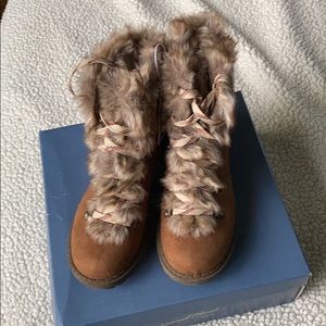 women's lilliana faux fur lace up boots